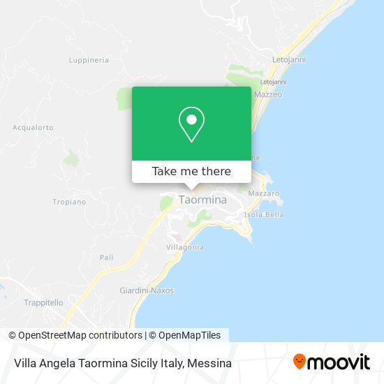 Villa Angela Taormina Sicily Italy map