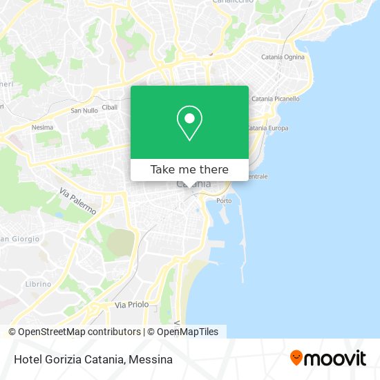 Hotel Gorizia Catania map