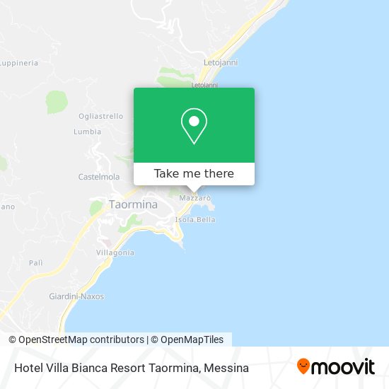 Hotel Villa Bianca Resort Taormina map