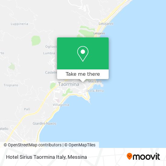 Hotel Sirius Taormina Italy map