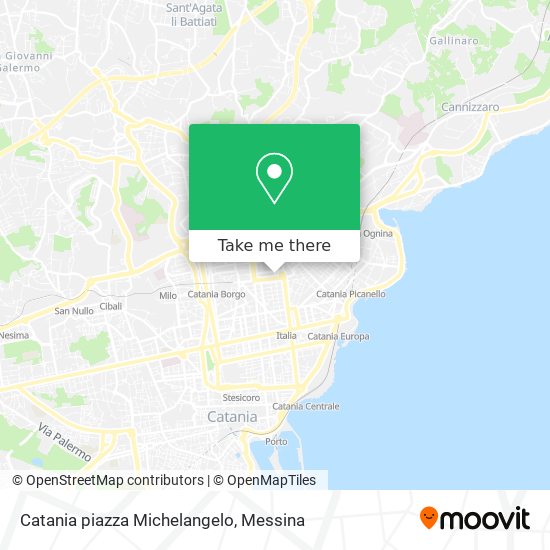 Catania piazza Michelangelo map