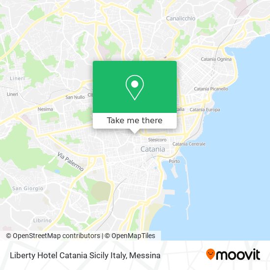 Liberty Hotel Catania Sicily Italy map