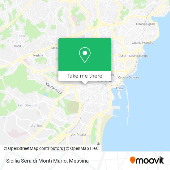 Sicilia Sera di Monti Mario map