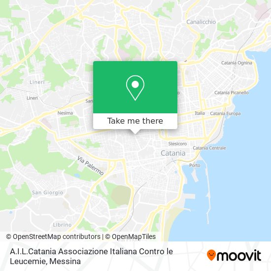 A.I.L.Catania Associazione Italiana Contro le Leucemie map