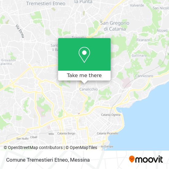 Comune Tremestieri Etneo map