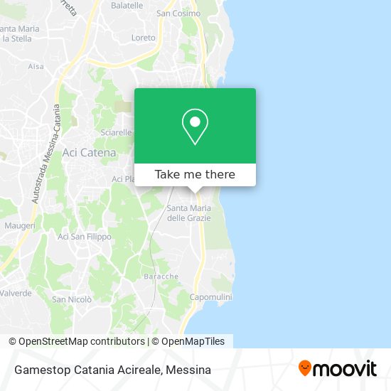 Gamestop Catania Acireale map