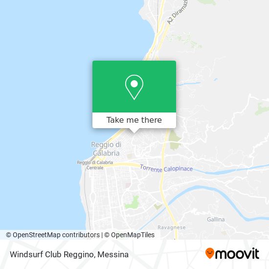 Windsurf Club Reggino map