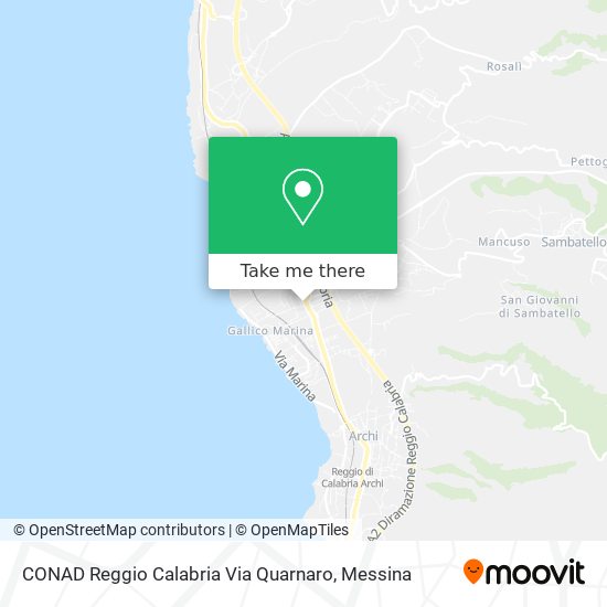 CONAD Reggio Calabria Via Quarnaro map