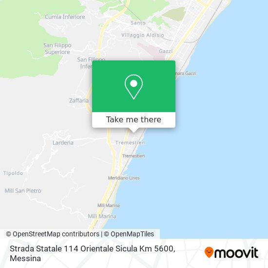 Strada Statale 114 Orientale Sicula  Km  5600 map