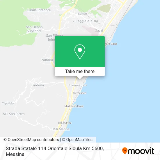 Strada Statale 114 Orientale Sicula  Km  5600 map