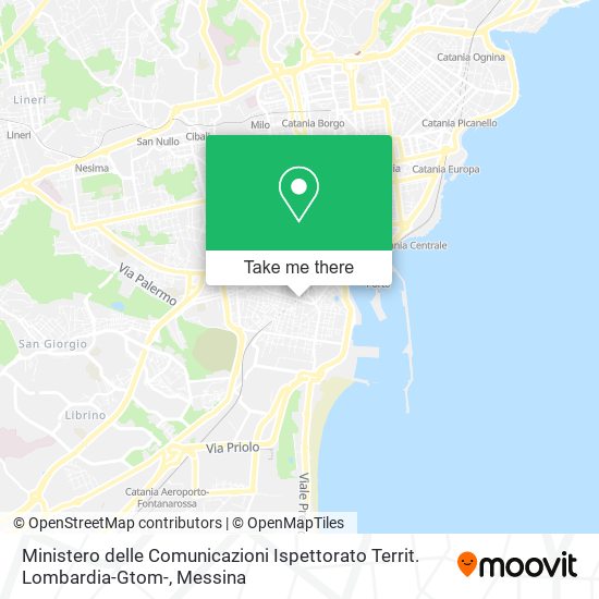 Ministero delle Comunicazioni Ispettorato Territ. Lombardia-Gtom- map