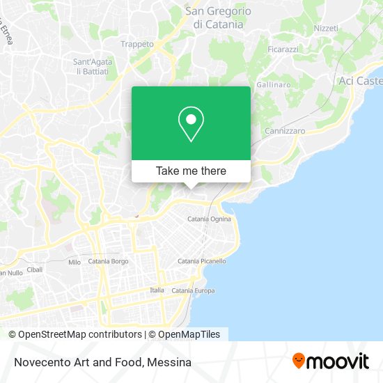 Novecento Art and Food map