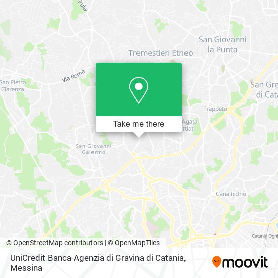 UniCredit Banca-Agenzia di Gravina di Catania map