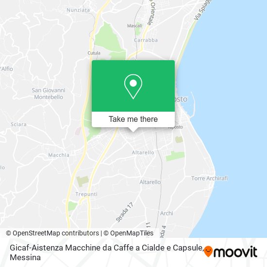 Gicaf-Aistenza Macchine da Caffe a Cialde e Capsule map