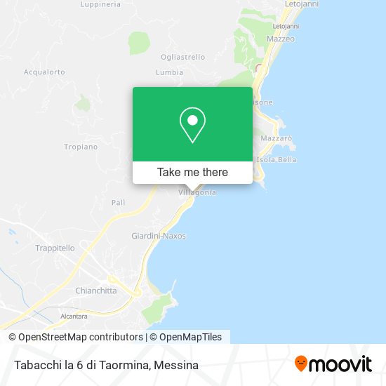 Tabacchi la 6 di Taormina map