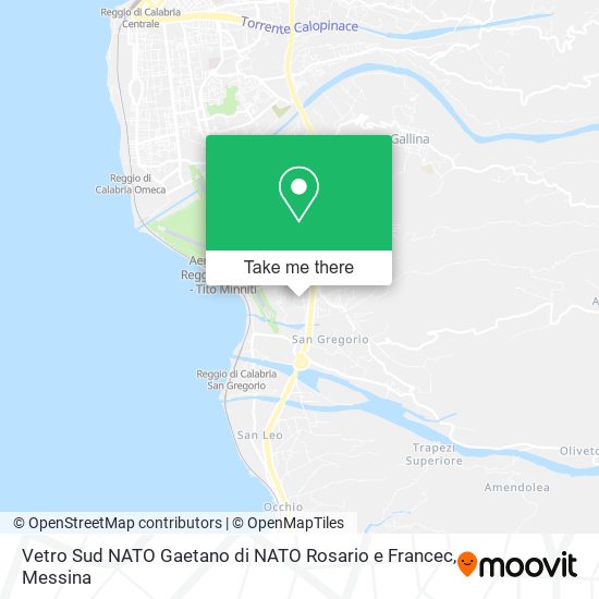 Vetro Sud NATO Gaetano di NATO Rosario e Francec map