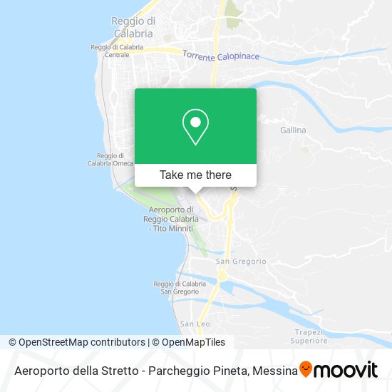 Aeroporto della Stretto - Parcheggio Pineta map