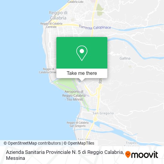 Azienda Sanitaria Provinciale N. 5 di Reggio Calabria map