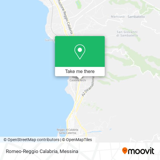 Romeo-Reggio Calabria map