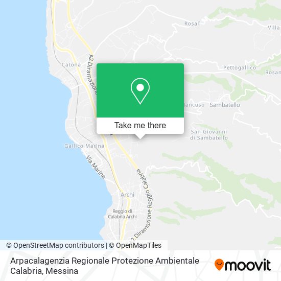 Arpacalagenzia Regionale Protezione Ambientale Calabria map