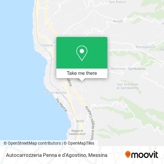 Autocarrozzeria Penna e d'Agostino map