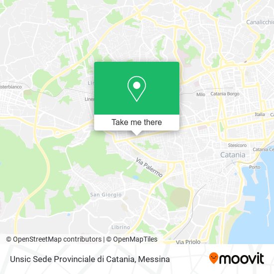 Unsic Sede Provinciale di Catania map