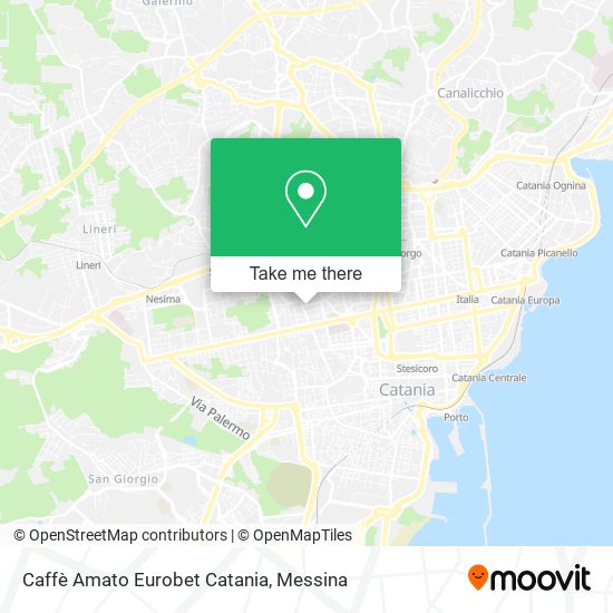 Caffè Amato Eurobet Catania map