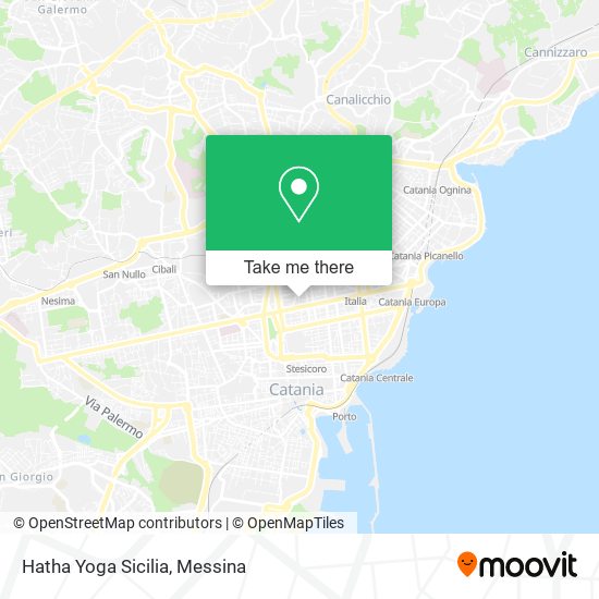 Hatha Yoga Sicilia map