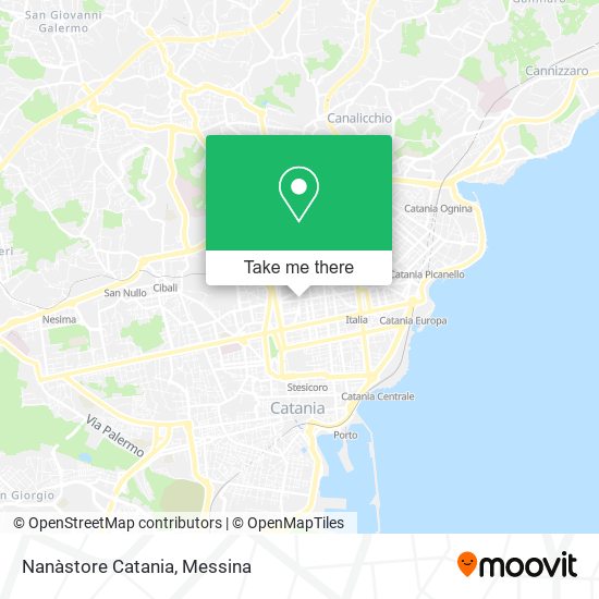 Nanàstore Catania map