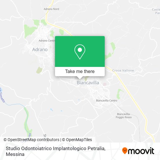 Studio Odontoiatrico Implantologico Petralia map