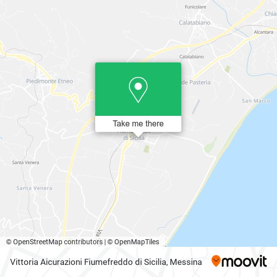 Vittoria Aicurazioni Fiumefreddo di Sicilia map