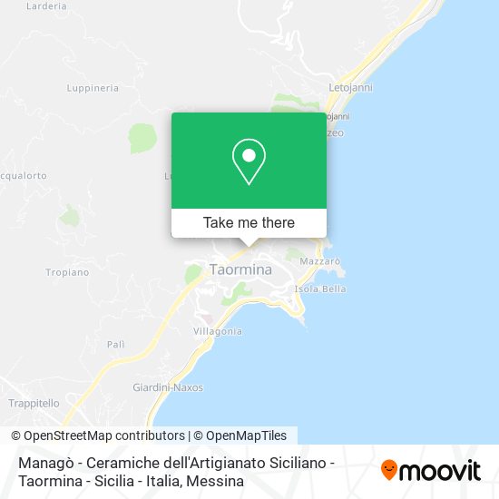 Managò - Ceramiche dell'Artigianato Siciliano - Taormina - Sicilia - Italia map