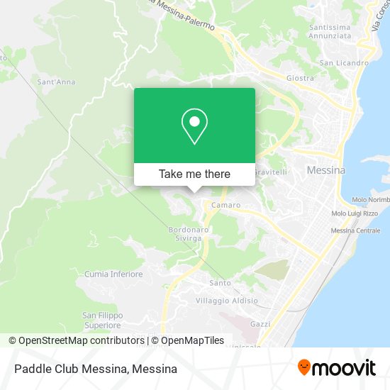 Paddle Club Messina map