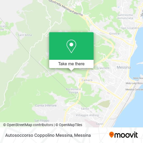 Autosoccorso Coppolino Messina map