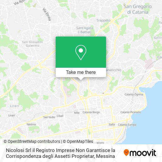 Nicolosi Srl il Registro Imprese Non Garantisce la Corrispondenza degli Assetti Proprietar map