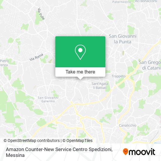 Amazon Counter-New Service Centro Spedizioni map