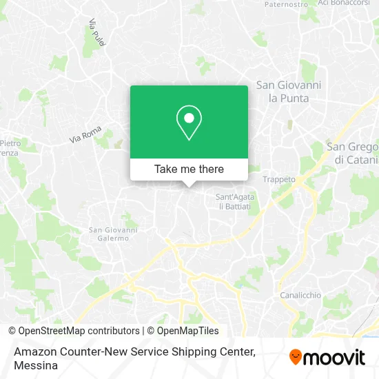 Amazon Counter-New Service Shipping Center map