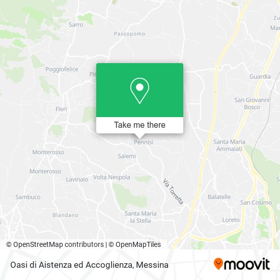 Oasi di Aistenza ed Accoglienza map