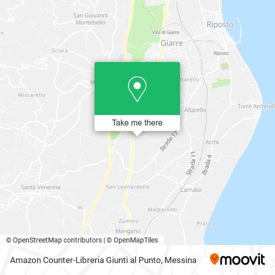 Amazon Counter-Libreria Giunti al Punto map