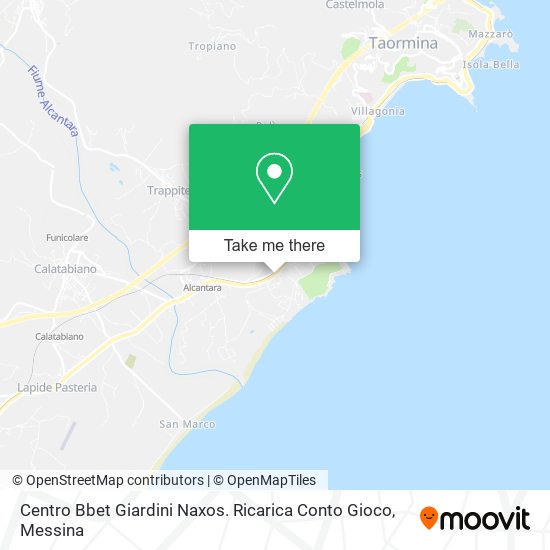 Centro Bbet Giardini Naxos. Ricarica Conto Gioco map