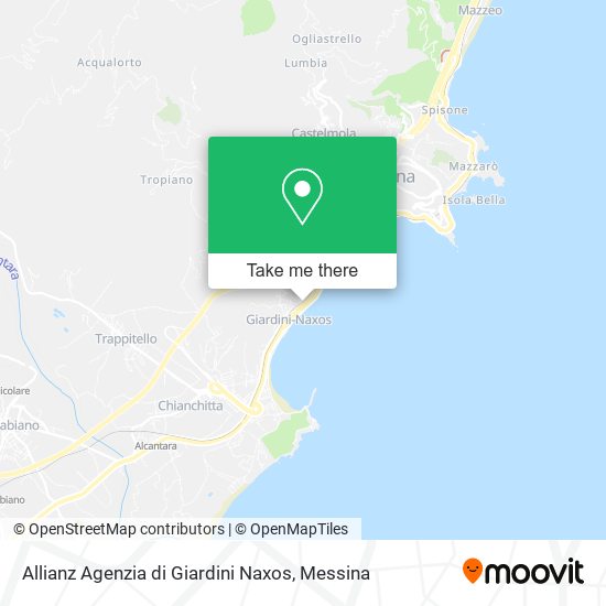 Allianz Agenzia di Giardini Naxos map