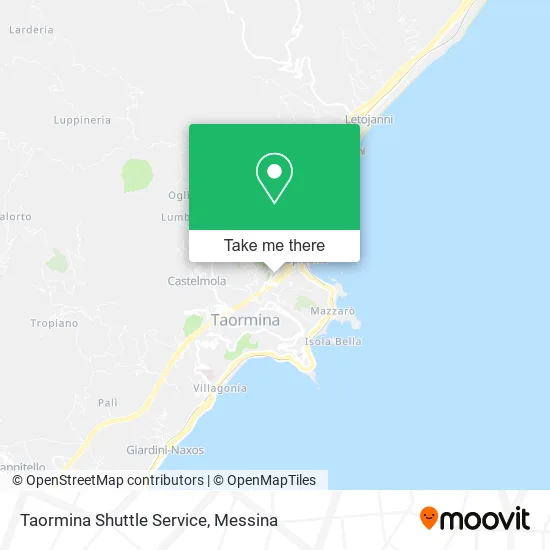 Taormina Shuttle Service map