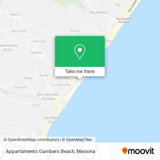 Appartamento Gambero Beach map