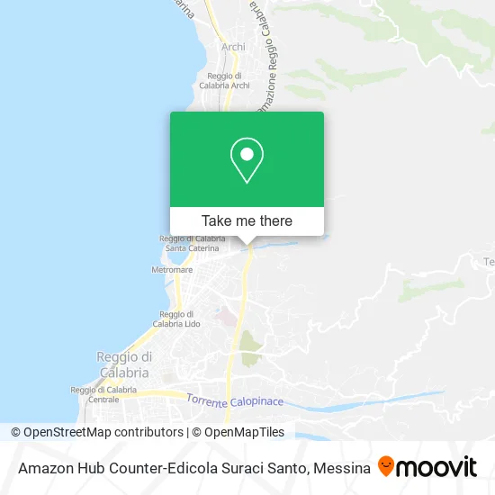 Amazon Hub Counter-Edicola Suraci Santo map