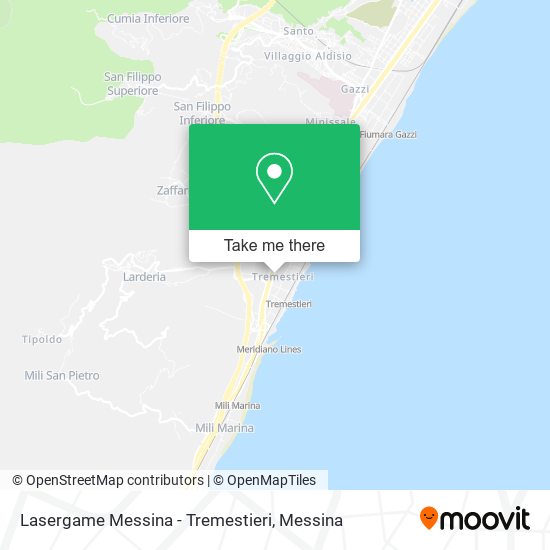 Lasergame Messina - Tremestieri map
