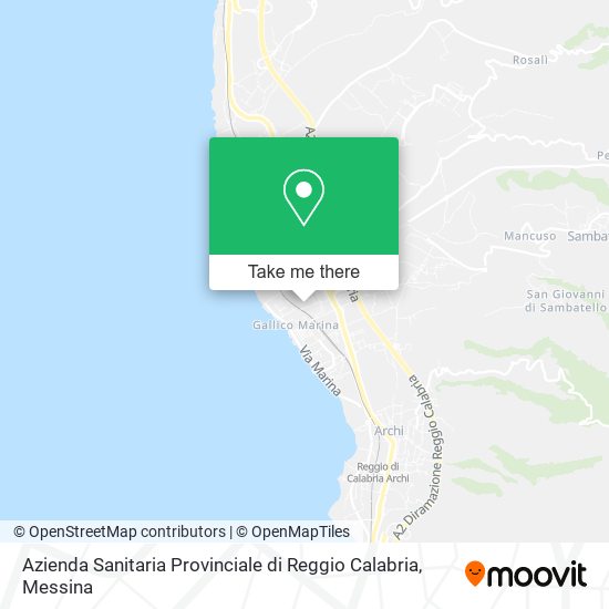 Azienda Sanitaria Provinciale di Reggio Calabria map