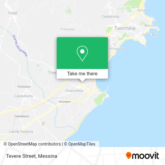 Tevere Street map