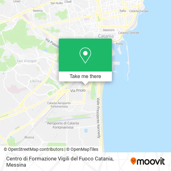 Centro di Formazione Vigili del Fuoco Catania map