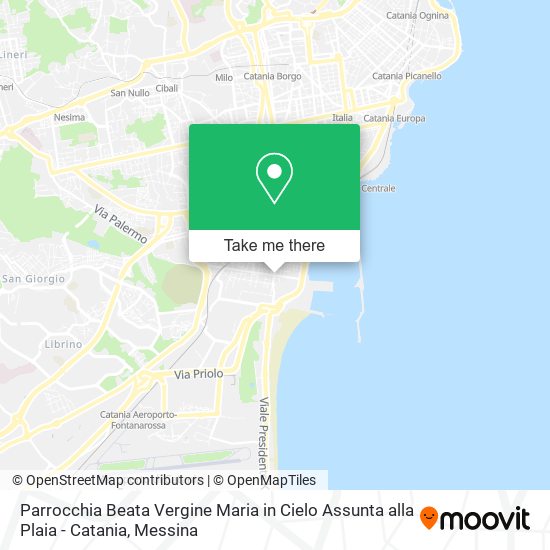 Parrocchia Beata Vergine Maria in Cielo Assunta alla Plaia - Catania map