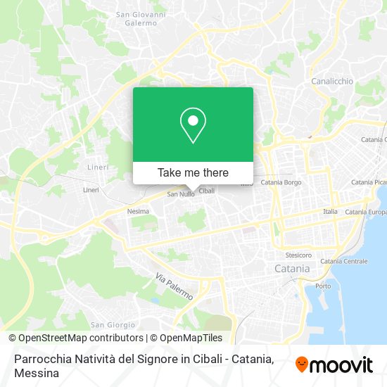 Parrocchia Natività del Signore in Cibali - Catania map